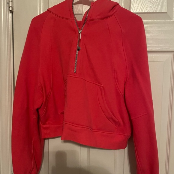 Lululemon Athletica Cherry Red Cropped Hoodie - Picture 1 of 2